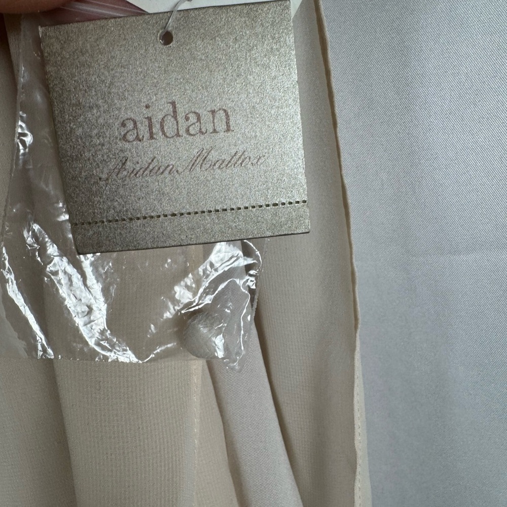 Aiden Mattox Cocktail Dress NWT Champagne Chiffon Top Sequin Skirt 4 Party Event - Picture 7 of 16